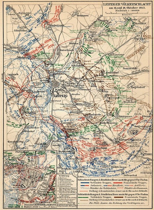 Völkerschlacht bei Leipzig am 16. und 18.10.1813