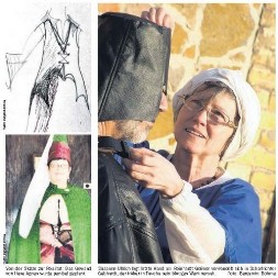 Die Künstlerin an der Nähmaschine